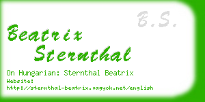 beatrix sternthal business card